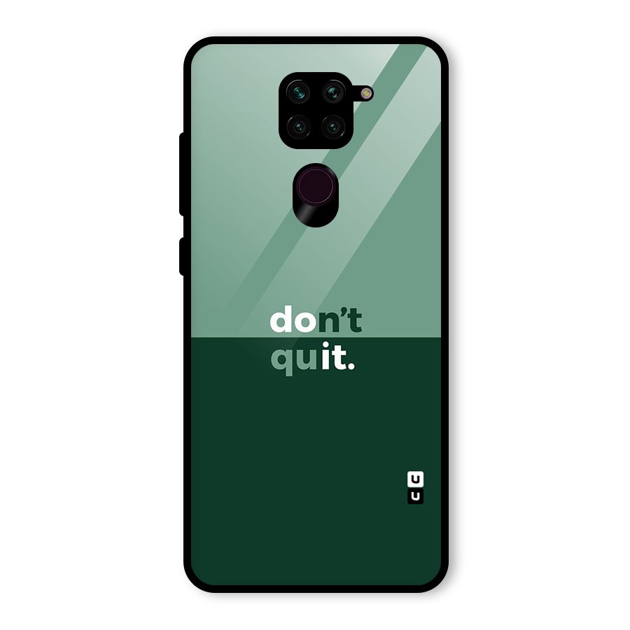 Dont Quit Do It Glass Back Case for Redmi Note 9
