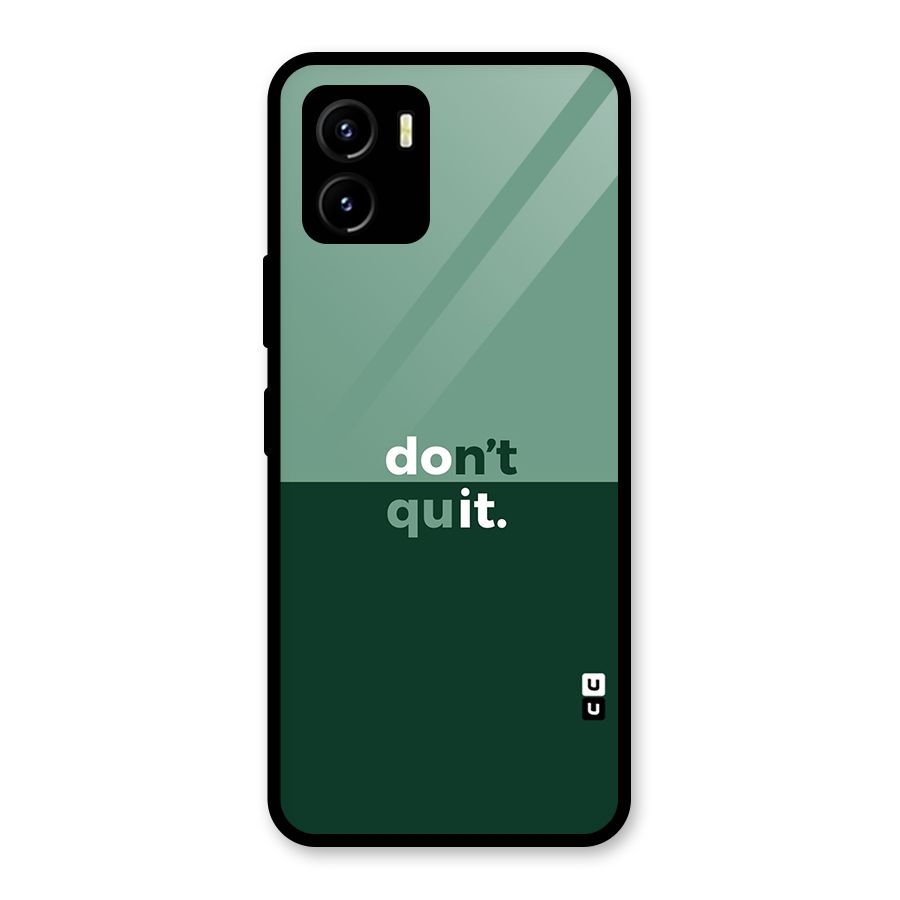 Dont Quit Do It Glass Back Case for Vivo Y15s