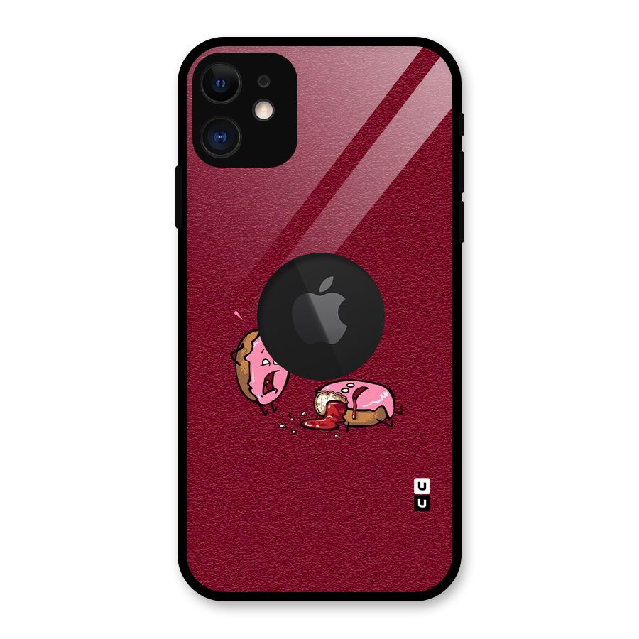 Donut Murder Glass Back Case for iPhone 11 Logo Cut