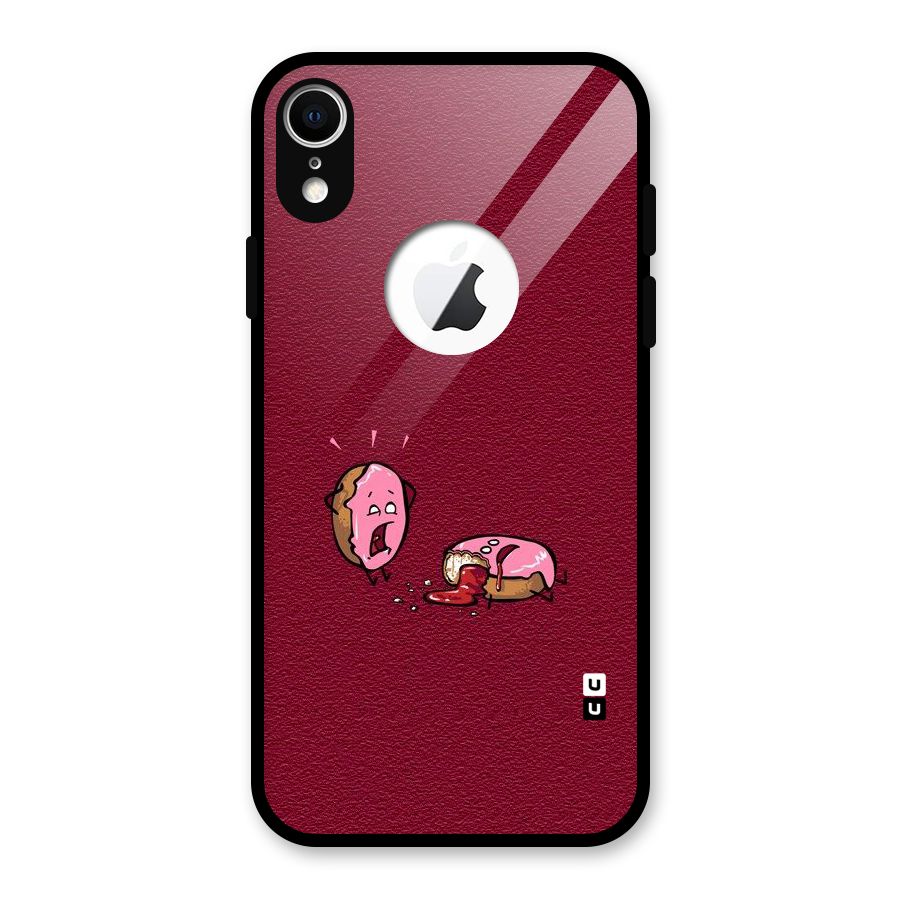 Donut Murder Glass Back Case for iPhone XR Logo Cut