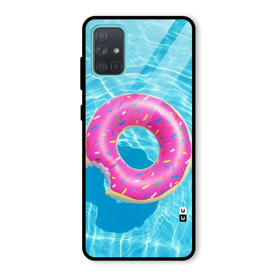 Donut Swim Glass Back Case for Galaxy A71