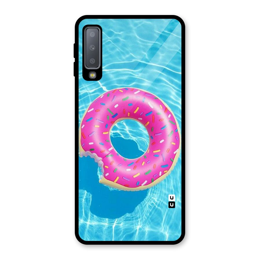 Donut Swim Glass Back Case for Galaxy A7 (2018)