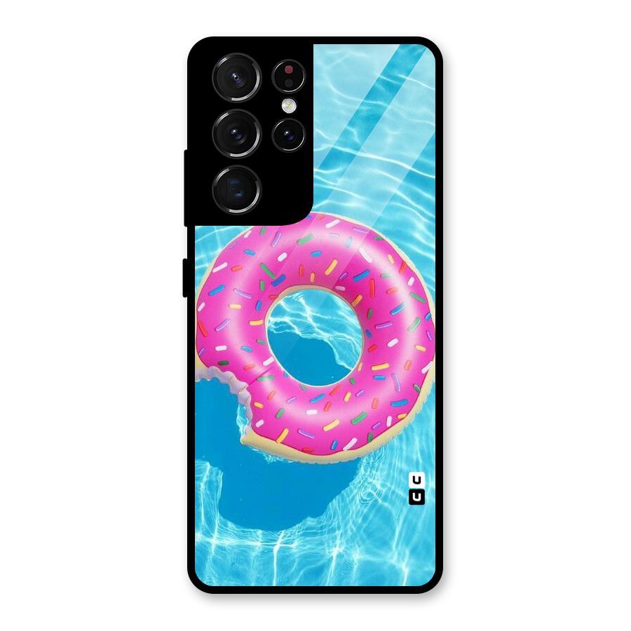 Donut Swim Glass Back Case for Galaxy S21 Ultra 5G