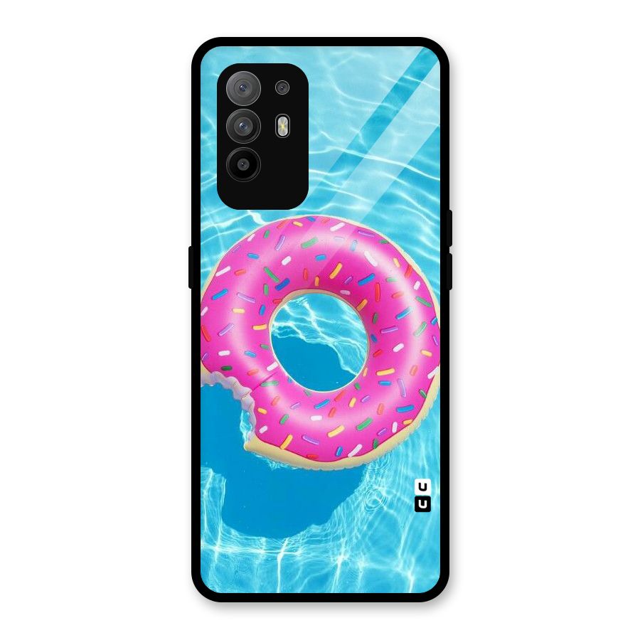 Donut Swim Glass Back Case for Oppo F19 Pro Plus 5G