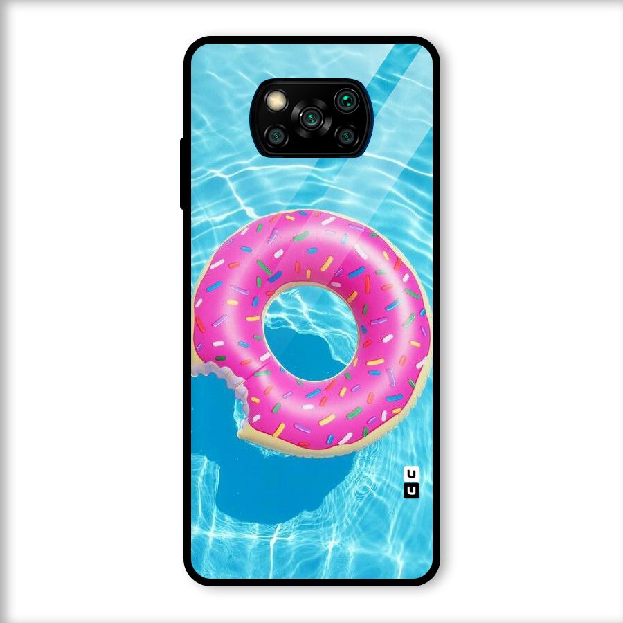 Donut Swim Glass Back Case for Poco X3