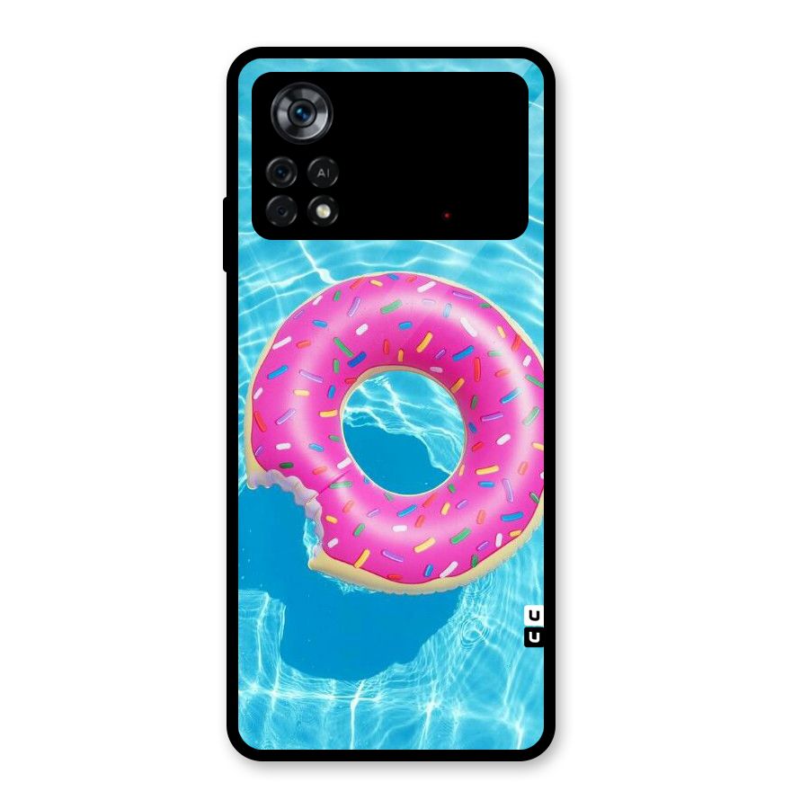 Donut Swim Glass Back Case for Poco X4 Pro 5G