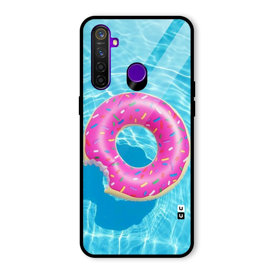 Donut Swim Glass Back Case for Realme 5 Pro