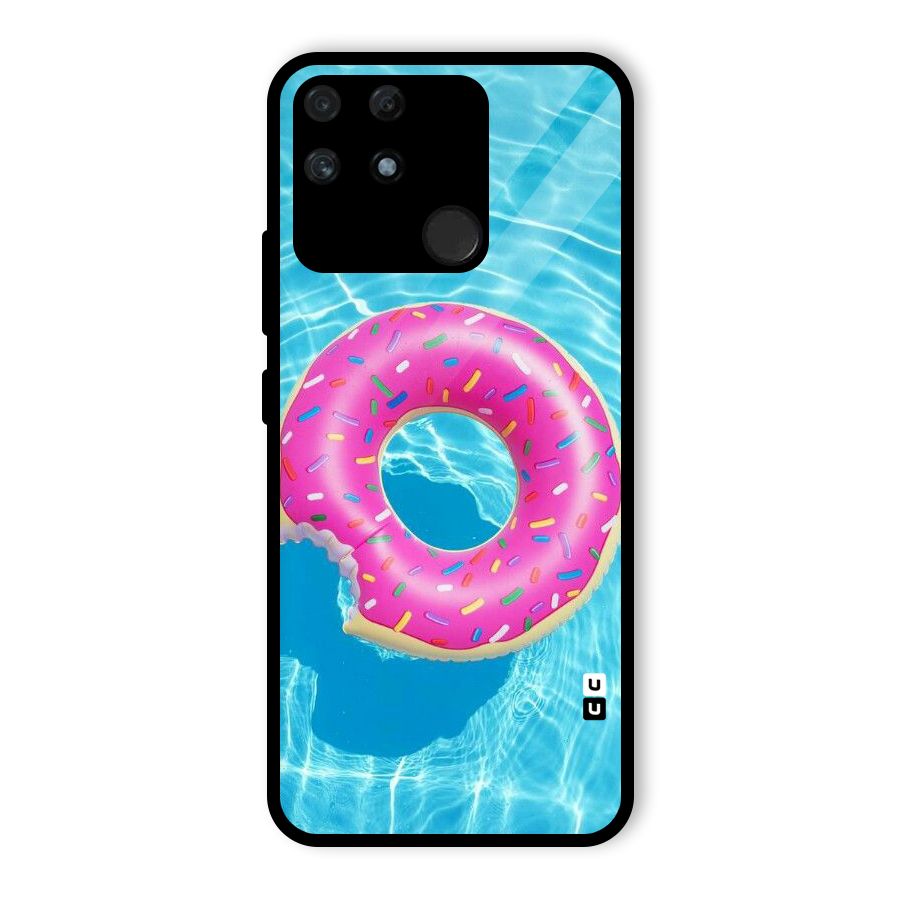 Donut Swim Glass Back Case for Realme Narzo 50A
