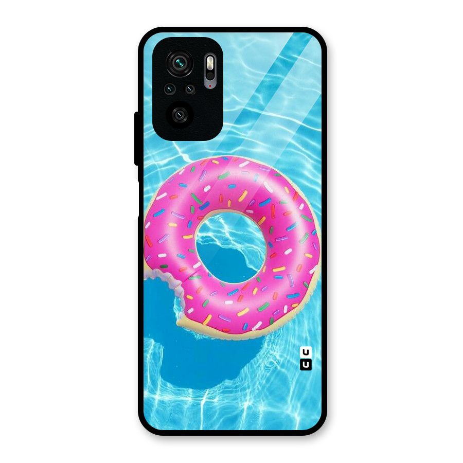 Donut Swim Glass Back Case for Redmi Note 10S