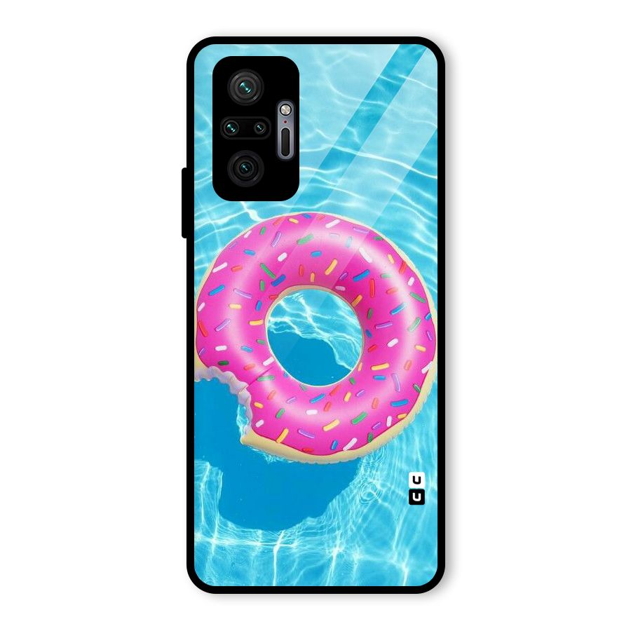 Donut Swim Glass Back Case for Redmi Note 10 Pro Max