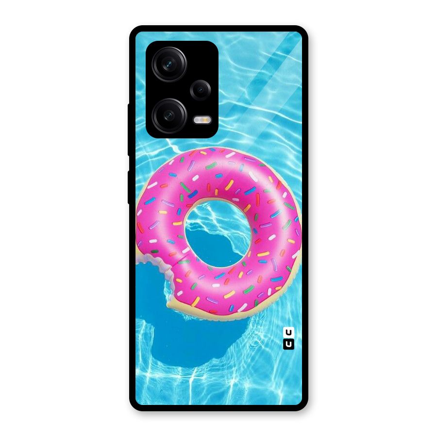Donut Swim Glass Back Case for Redmi Note 12 Pro