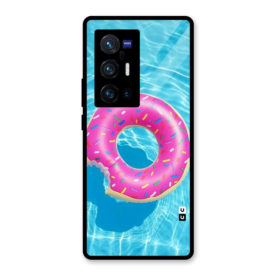 Donut Swim Glass Back Case for Vivo X70 Pro Plus