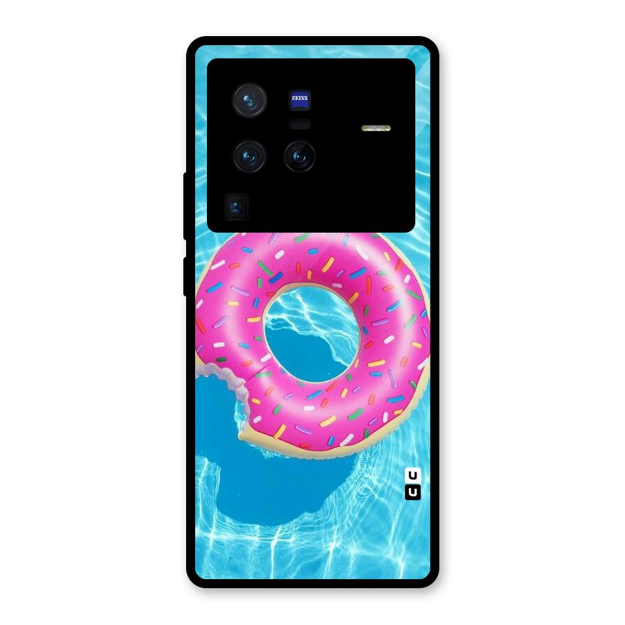 Donut Swim Glass Back Case for Vivo X80 Pro