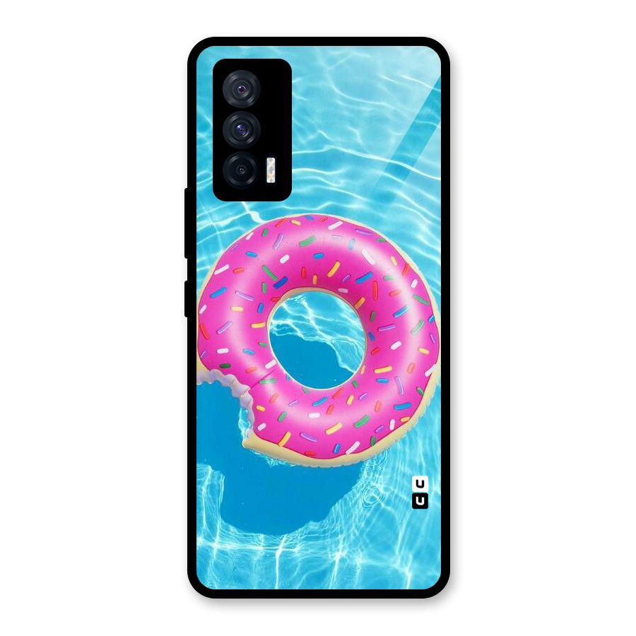 Donut Swim Glass Back Case for Vivo iQOO 7 5G