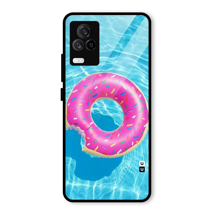 Donut Swim Glass Back Case for Vivo iQOO 7 Legend 5G