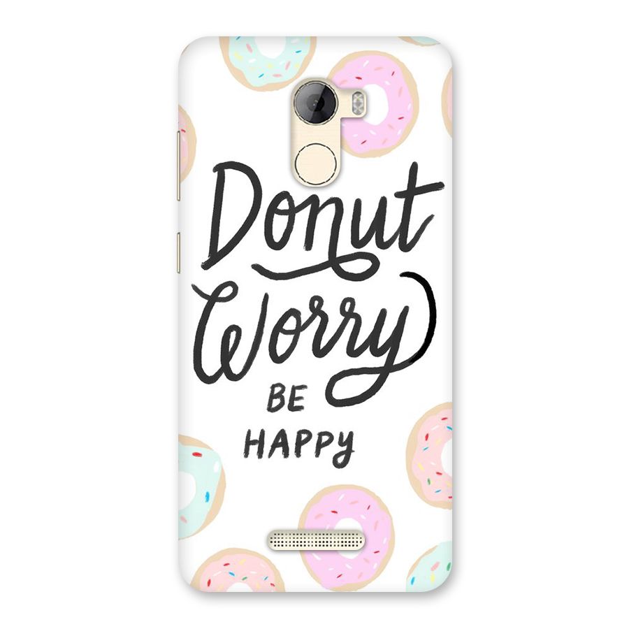 Donut Worry Be Happy Back Case for Gionee A1 LIte