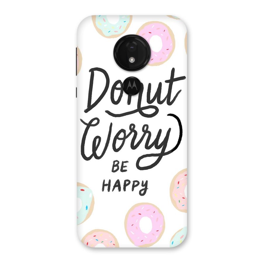 Donut Worry Be Happy Back Case for Moto G7 Power