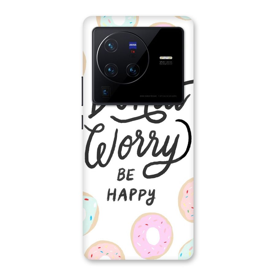 Donut Worry Be Happy Back Case for Vivo X80 Pro