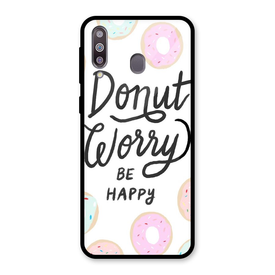 Donut Worry Be Happy Glass Back Case for Galaxy M30