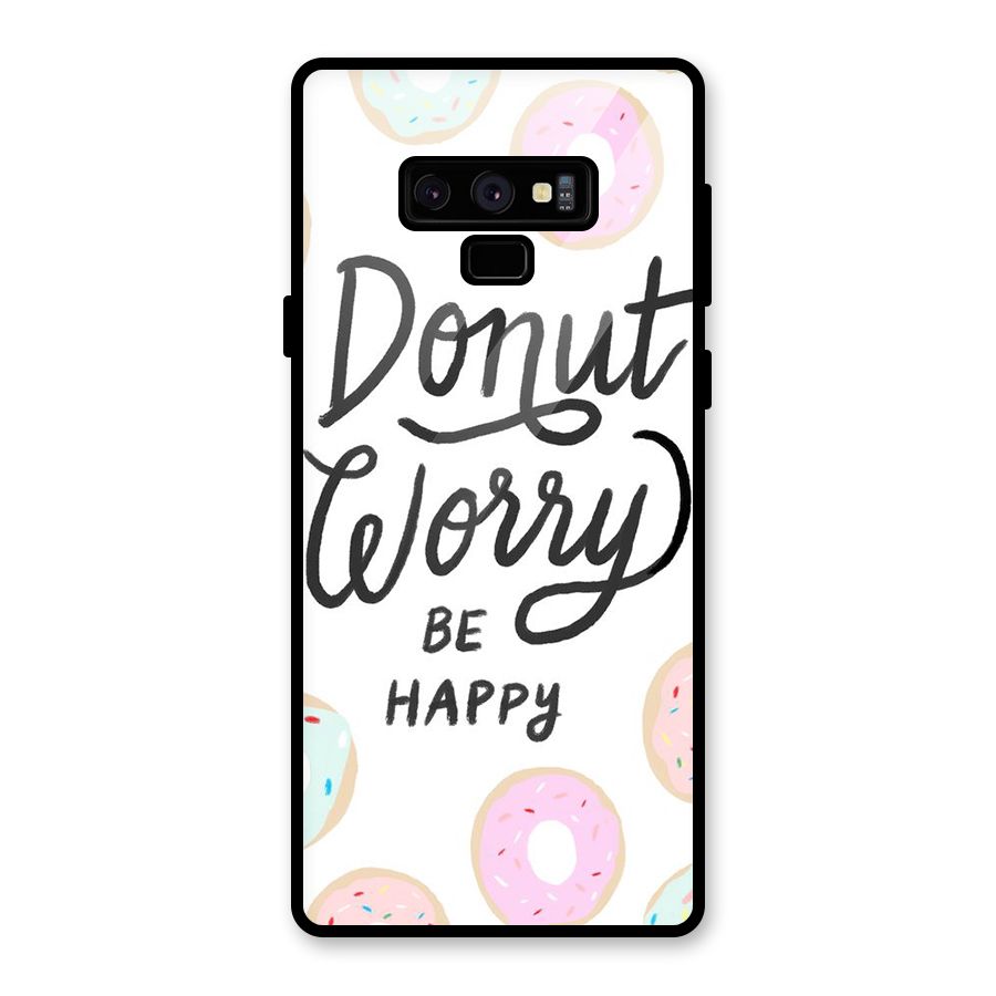 Donut Worry Be Happy Glass Back Case for Galaxy Note 9