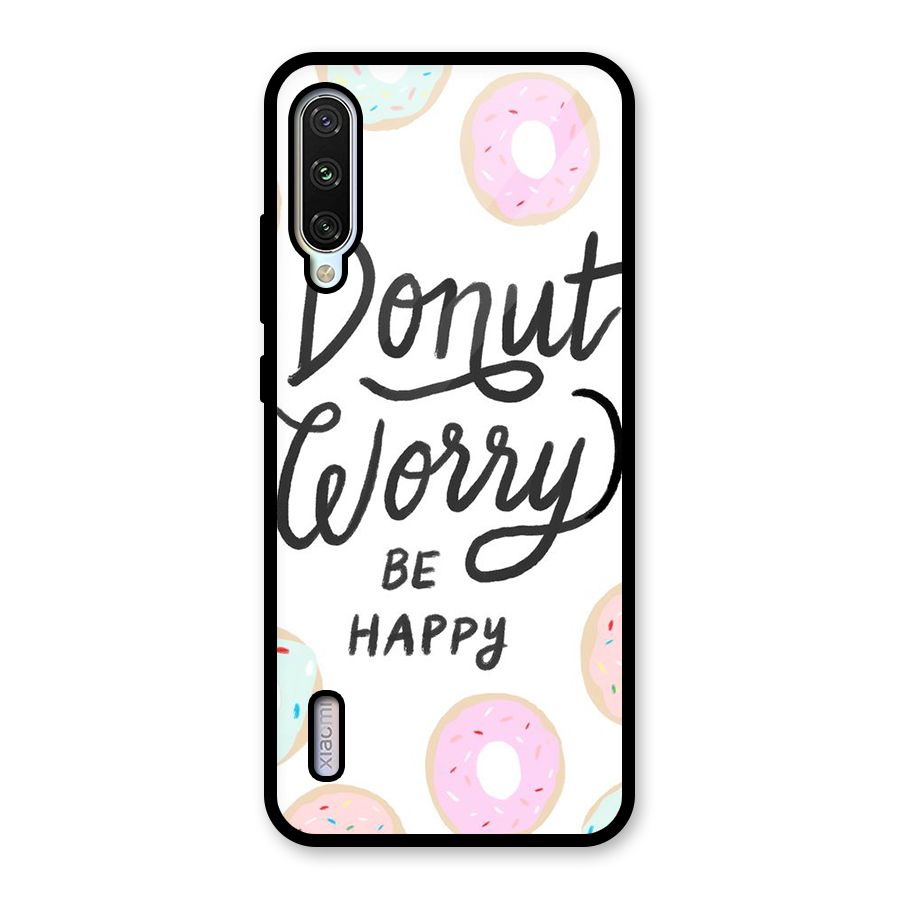 Donut Worry Be Happy Glass Back Case for Mi A3