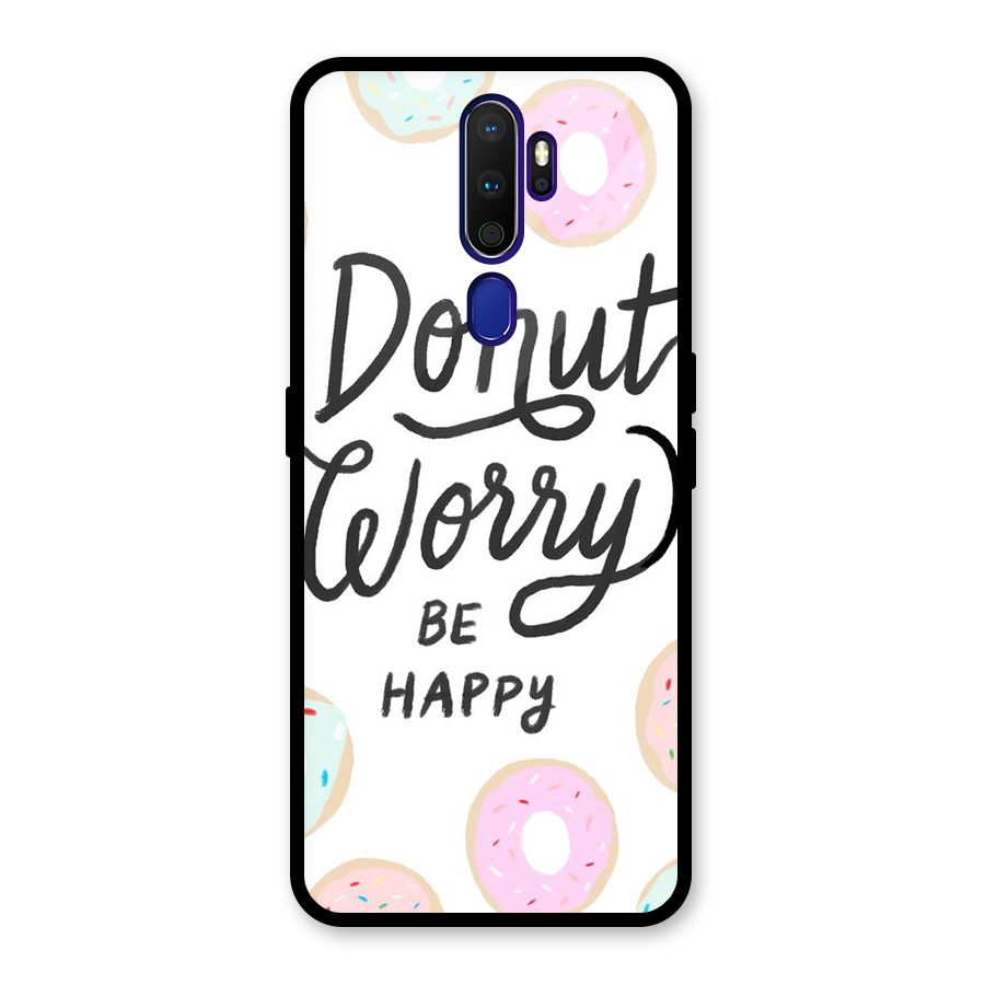 Donut Worry Be Happy Glass Back Case for Oppo A9 (2020)