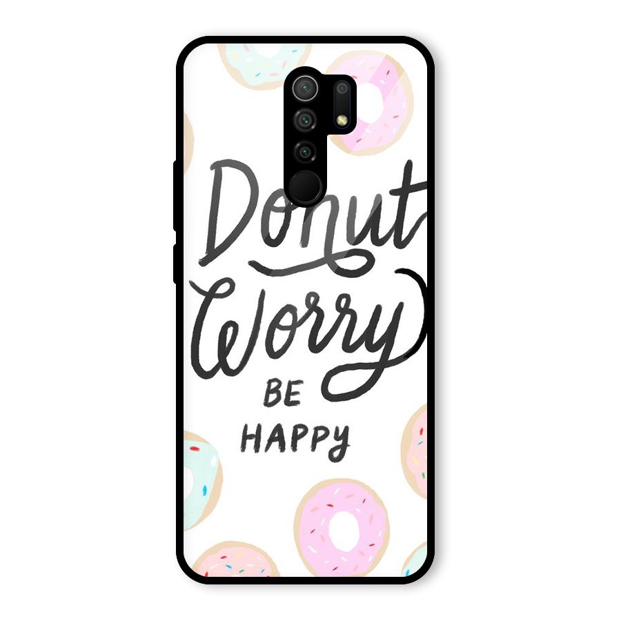 Donut Worry Be Happy Glass Back Case for Poco M2