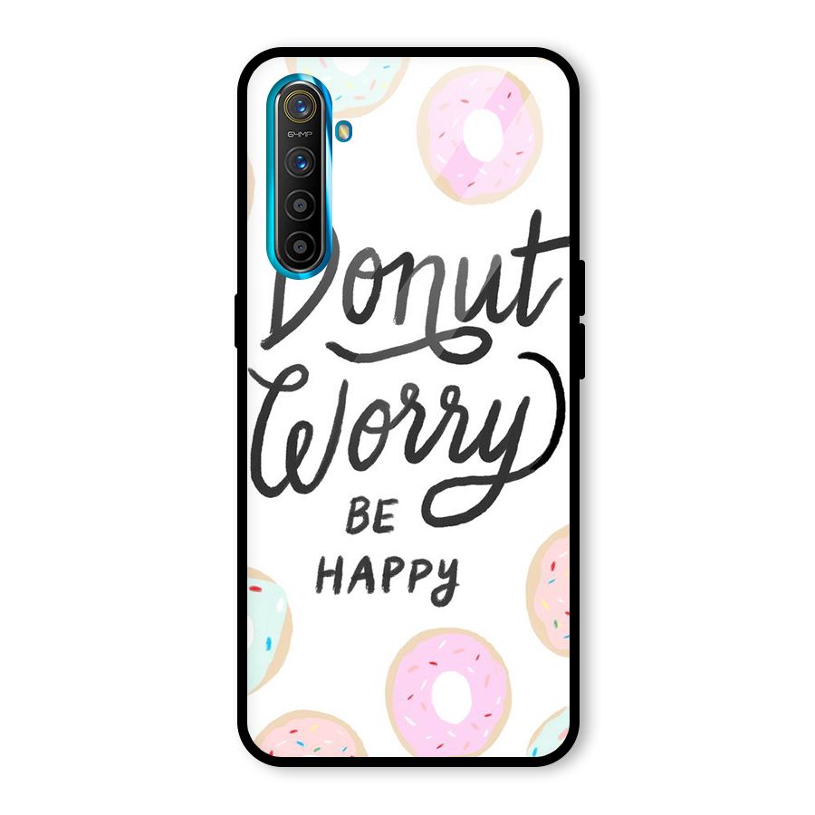 Donut Worry Be Happy Glass Back Case for Realme X2