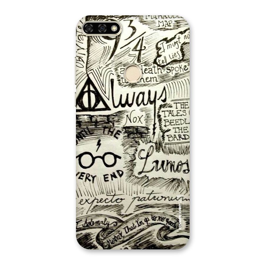 Doodle Art Back Case for Honor 7A