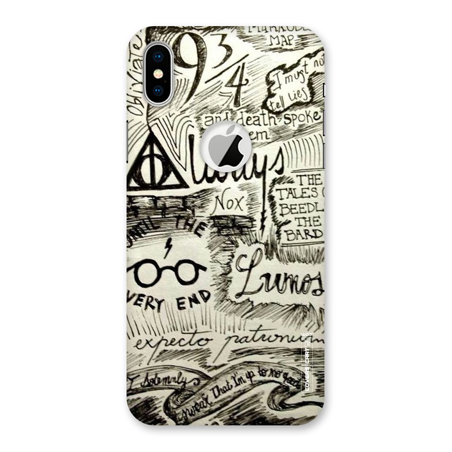Doodle Art Back Case for iPhone X Logo Cut