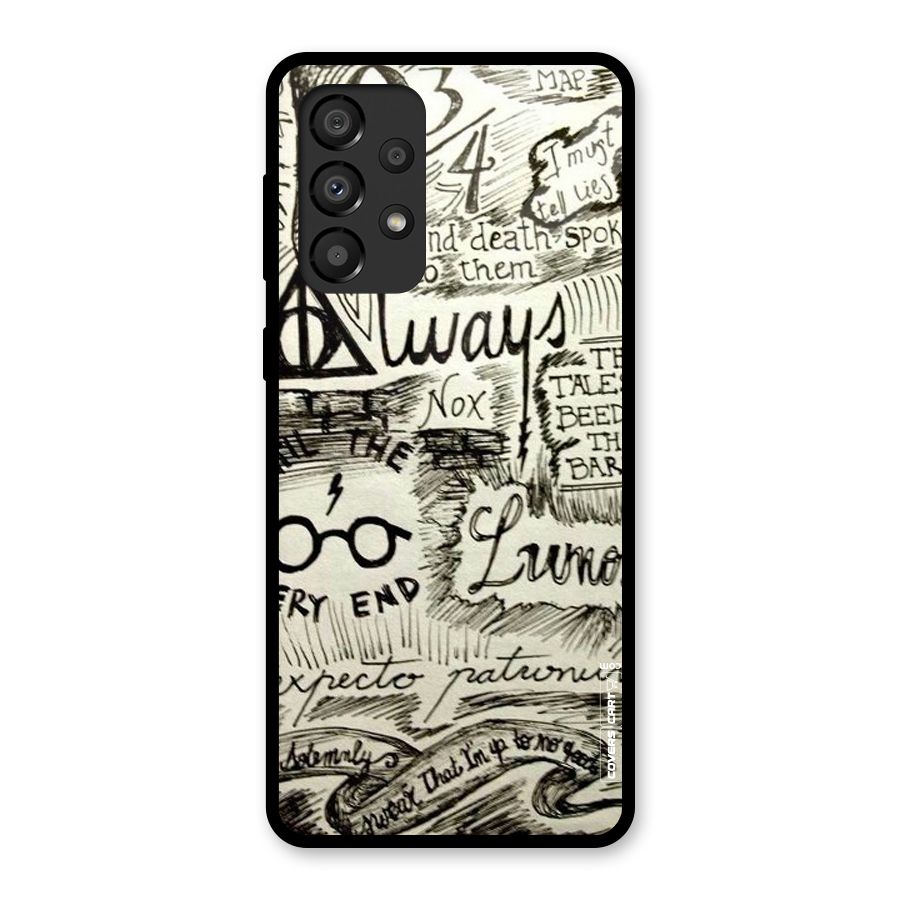 Doodle Art Glass Back Case for Galaxy A33 5G