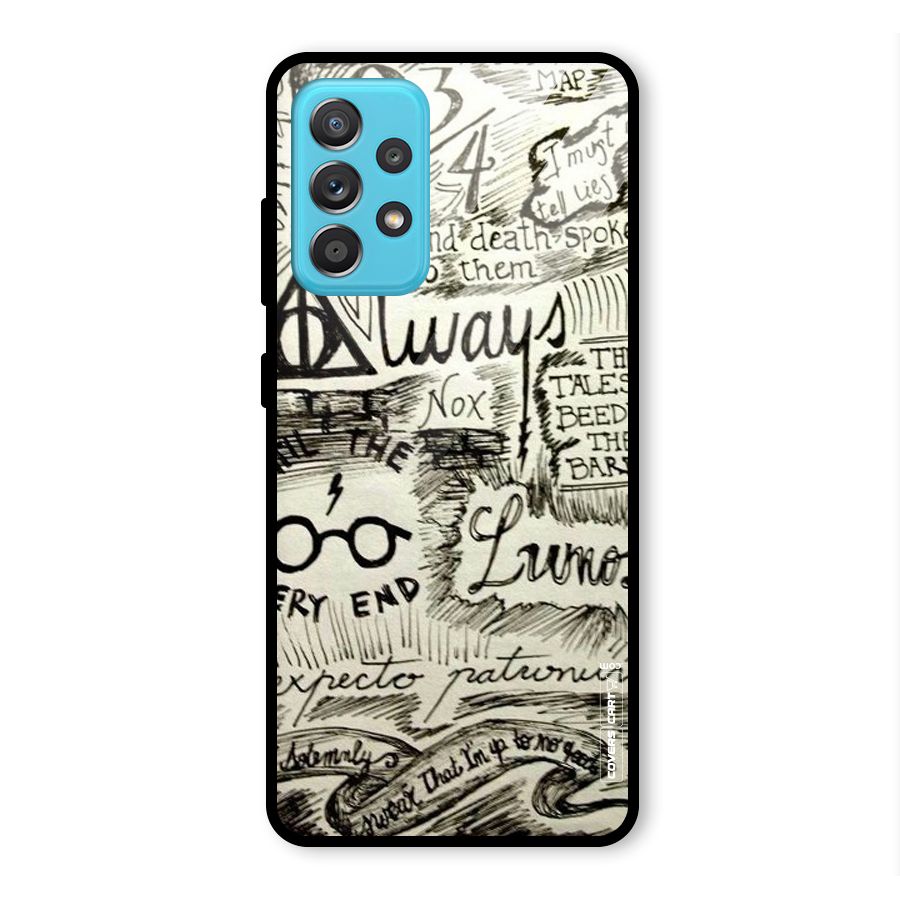 Doodle Art Glass Back Case for Galaxy A52