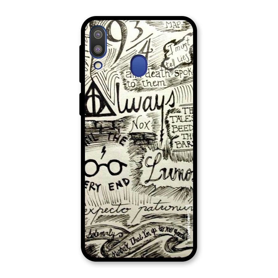 Doodle Art Glass Back Case for Galaxy M20