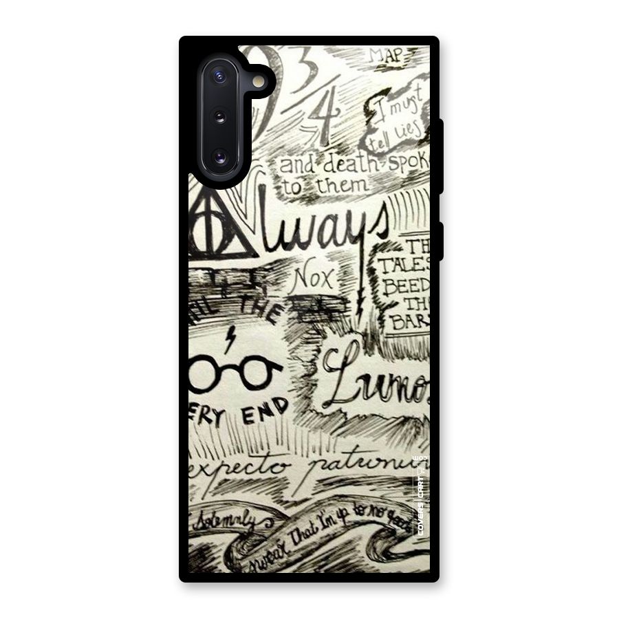 Doodle Art Glass Back Case for Galaxy Note 10