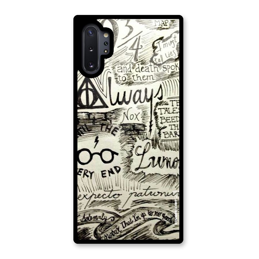 Doodle Art Glass Back Case for Galaxy Note 10 Plus