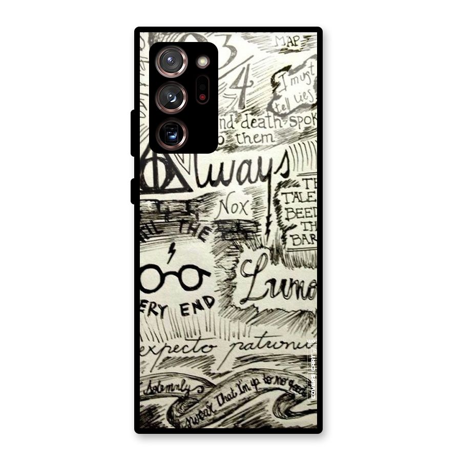Doodle Art Glass Back Case for Galaxy Note 20 Ultra
