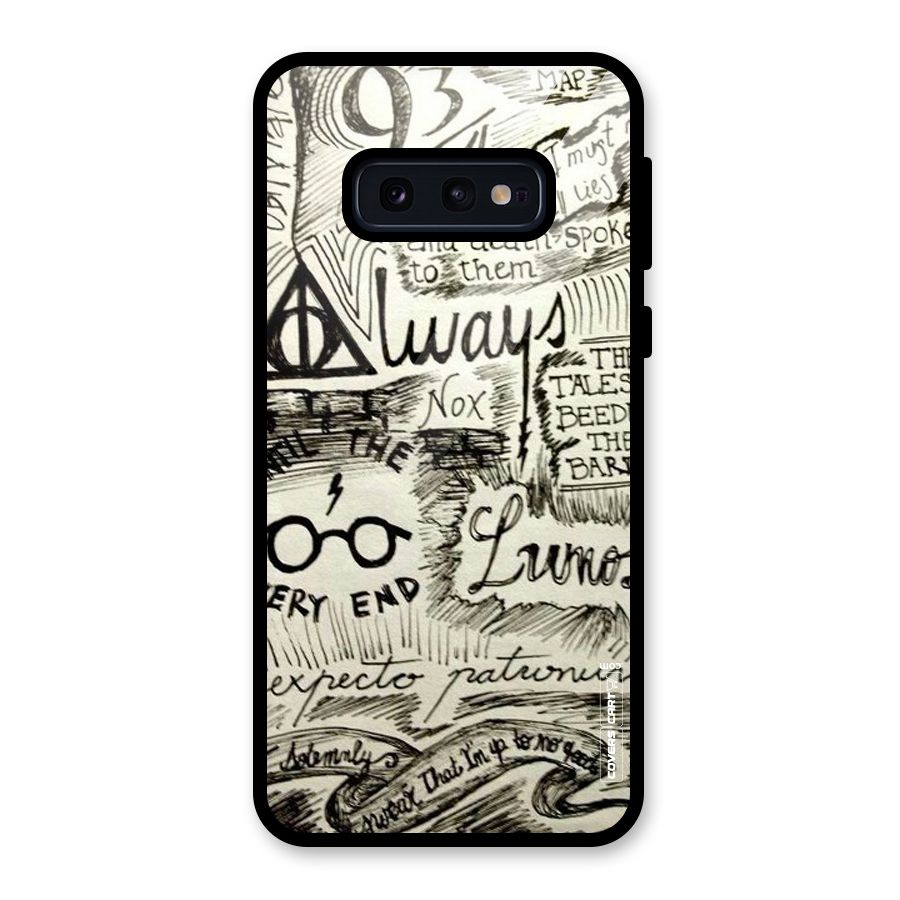 Doodle Art Glass Back Case for Galaxy S10e