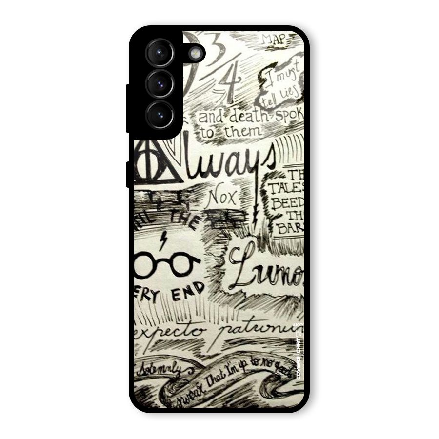 Doodle Art Glass Back Case for Galaxy S21 Plus