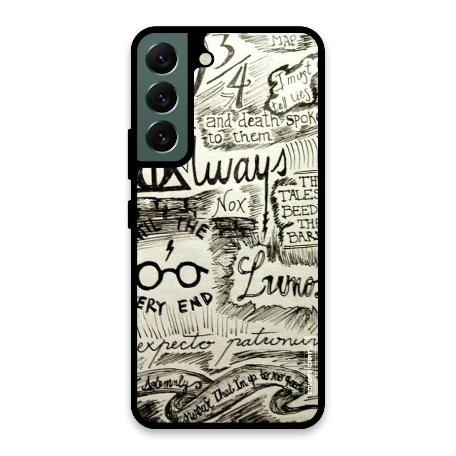 Doodle Art Glass Back Case for Galaxy S22 5G