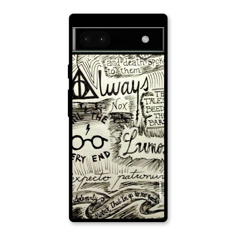 Doodle Art Glass Back Case for Google Pixel 6a