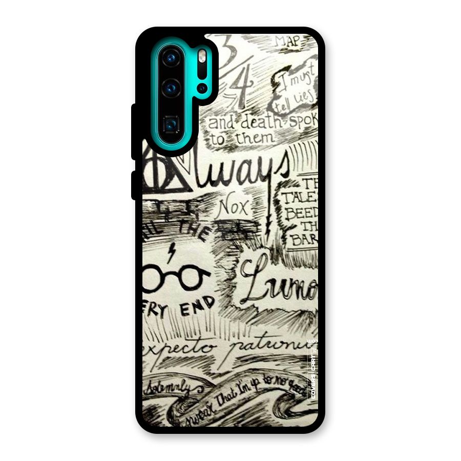 Doodle Art Glass Back Case for Huawei P30 Pro