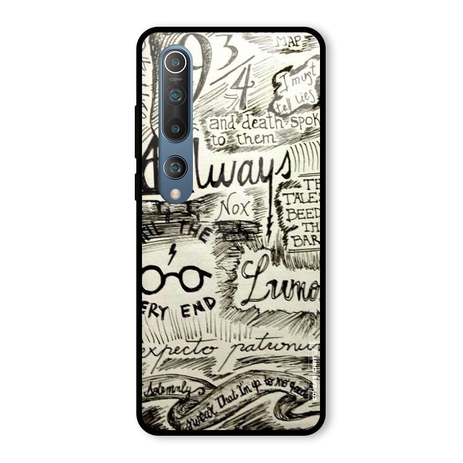 Doodle Art Glass Back Case for Mi 10
