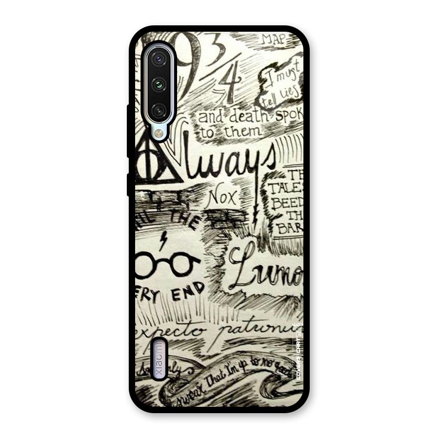 Doodle Art Glass Back Case for Mi A3