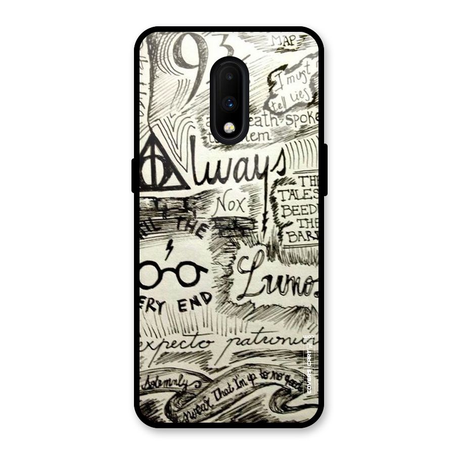 Doodle Art Glass Back Case for OnePlus 7