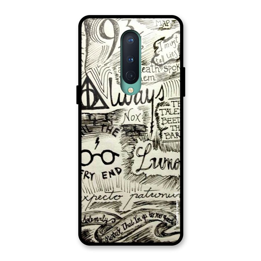 Doodle Art Glass Back Case for OnePlus 8