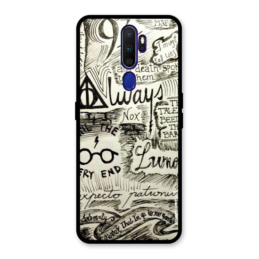 Doodle Art Glass Back Case for Oppo A9 (2020)