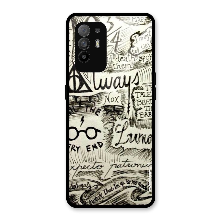 Doodle Art Glass Back Case for Oppo F19 Pro Plus 5G