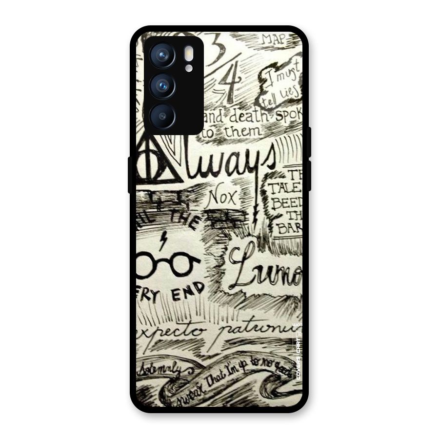 Doodle Art Glass Back Case for Oppo Reno6 5G