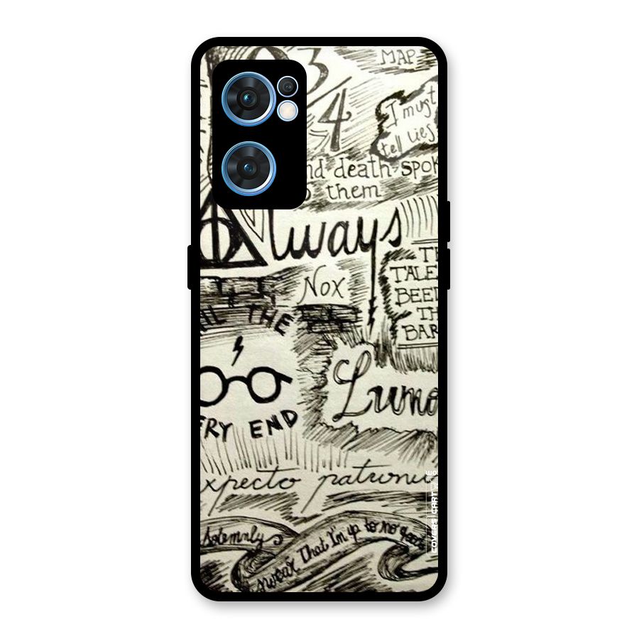 Doodle Art Glass Back Case for Oppo Reno7 5G