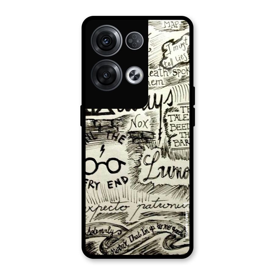 Doodle Art Glass Back Case for Oppo Reno8 Pro 5G